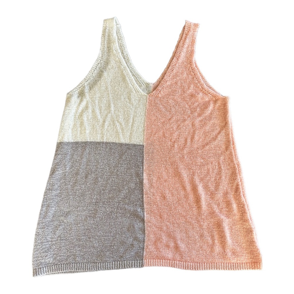 Color Block Knit Tank Top - Women’s Size L